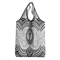 Aiga Samoa Raised Fist Grocery Bag Polynesian Tribal Tattoo Art Family Pride