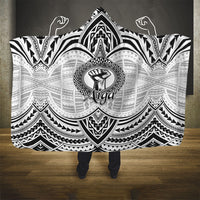 Aiga Samoa Raised Fist Hooded Blanket Polynesian Tribal Tattoo Art Family Pride