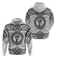 Aiga Samoa Raised Fist Hoodie Polynesian Tribal Tattoo Art Family Pride