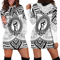 Aiga Samoa Raised Fist Hoodie Dress Polynesian Tribal Tattoo Art Family Pride