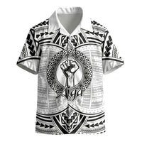 Aiga Samoa Raised Fist Kid Hawaiian Shirt Polynesian Tribal Tattoo Art Family Pride