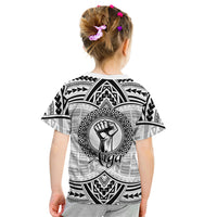 Aiga Samoa Raised Fist Kid T Shirt Polynesian Tribal Tattoo Art Family Pride