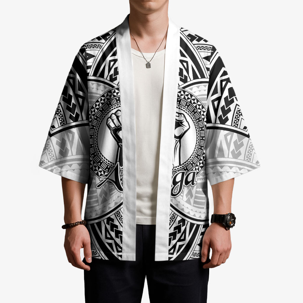 Aiga Samoa Raised Fist Kimono Polynesian Tribal Tattoo Art Family Pride