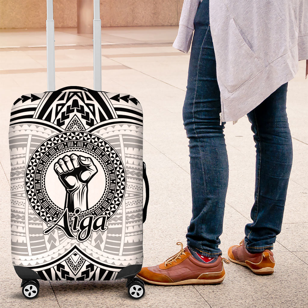 Aiga Samoa Raised Fist Luggage Cover Polynesian Tribal Tattoo Art Family Pride
