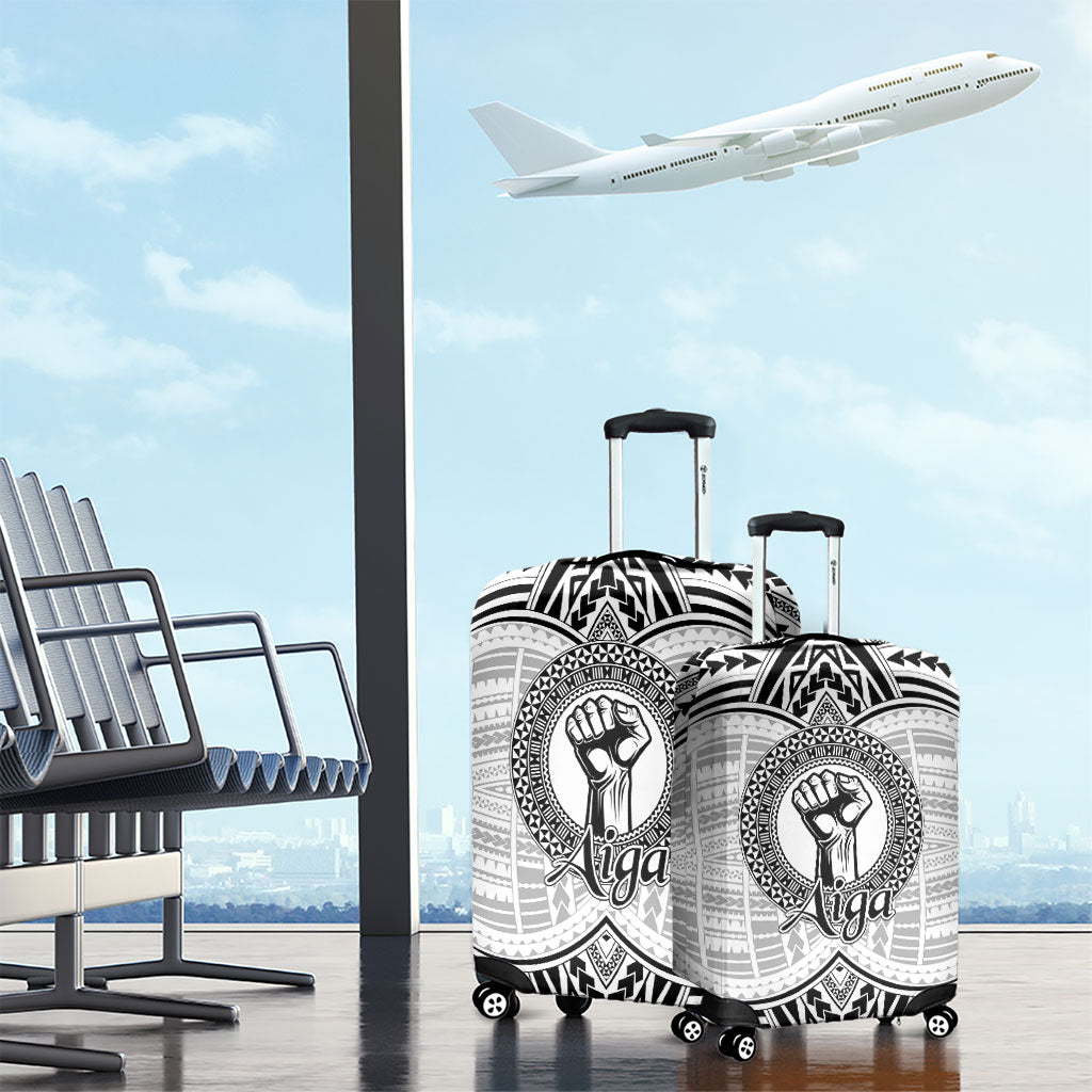 Aiga Samoa Raised Fist Luggage Cover Polynesian Tribal Tattoo Art Family Pride