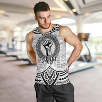 Aiga Samoa Raised Fist Men Tank Top Polynesian Tribal Tattoo Art Family Pride