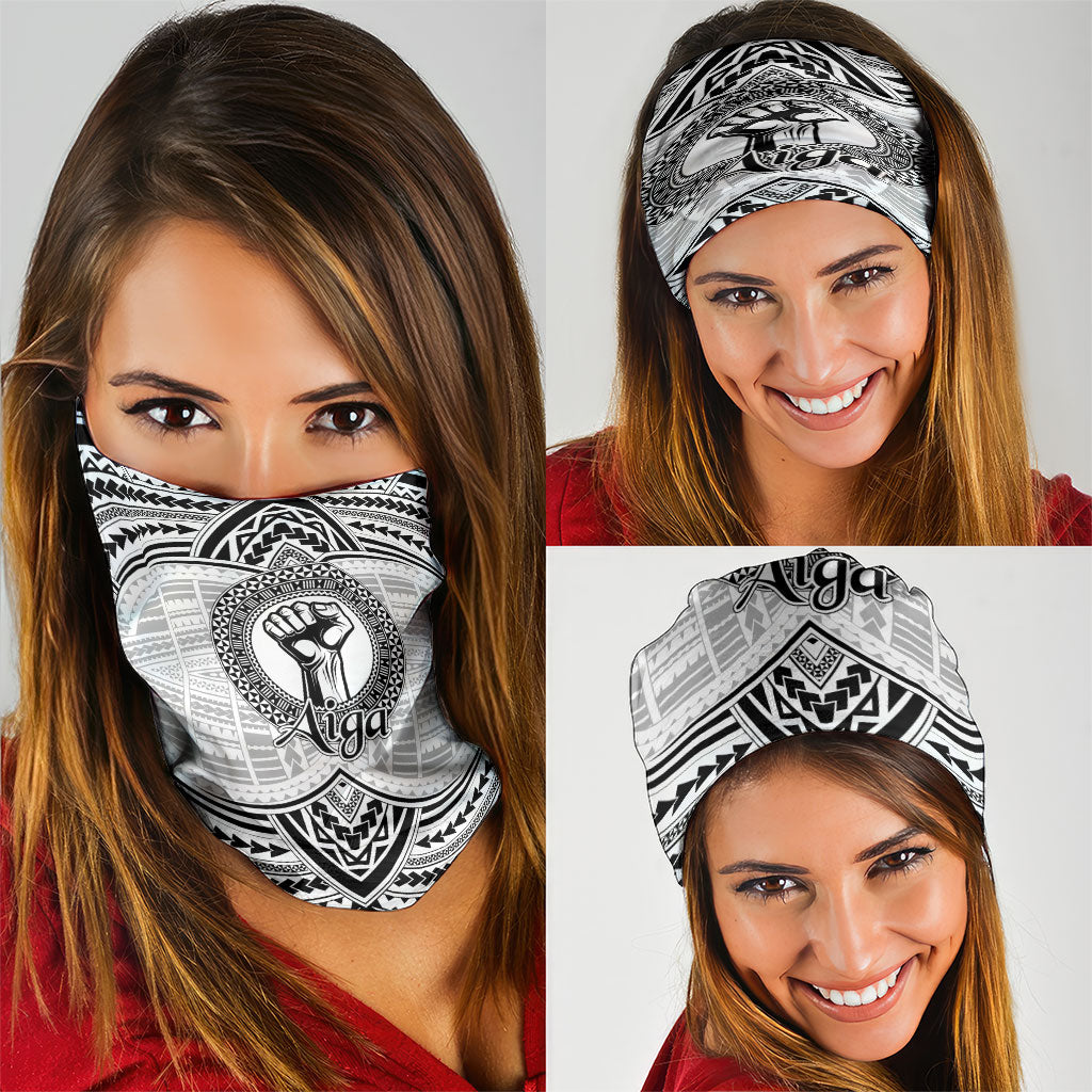 Aiga Samoa Raised Fist Neck Gaiter Polynesian Tribal Tattoo Art Family Pride