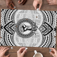 Aiga Samoa Raised Fist Puzzle Polynesian Tribal Tattoo Art Family Pride