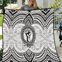 Aiga Samoa Raised Fist Quilt Polynesian Tribal Tattoo Art Family Pride