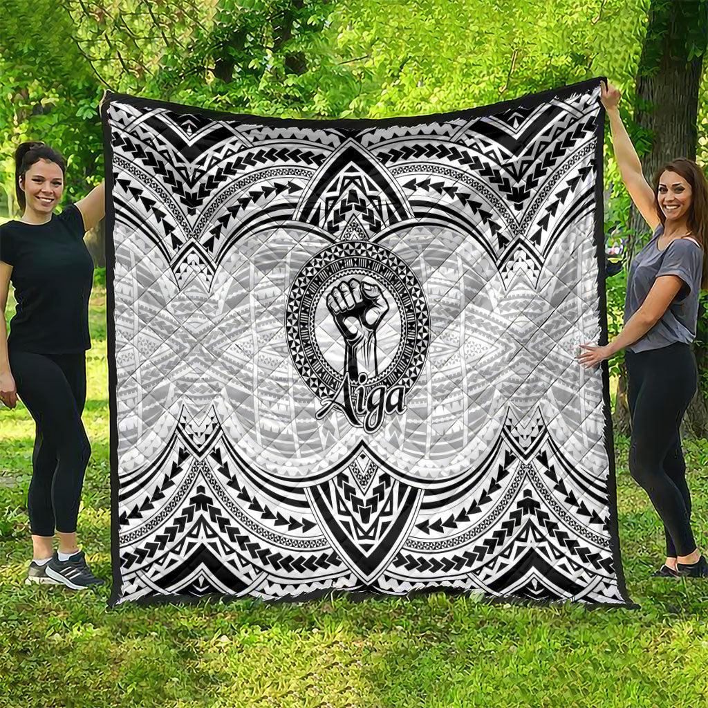 Aiga Samoa Raised Fist Quilt Polynesian Tribal Tattoo Art Family Pride