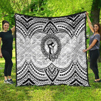 Aiga Samoa Raised Fist Quilt Polynesian Tribal Tattoo Art Family Pride
