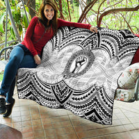 Aiga Samoa Raised Fist Quilt Polynesian Tribal Tattoo Art Family Pride