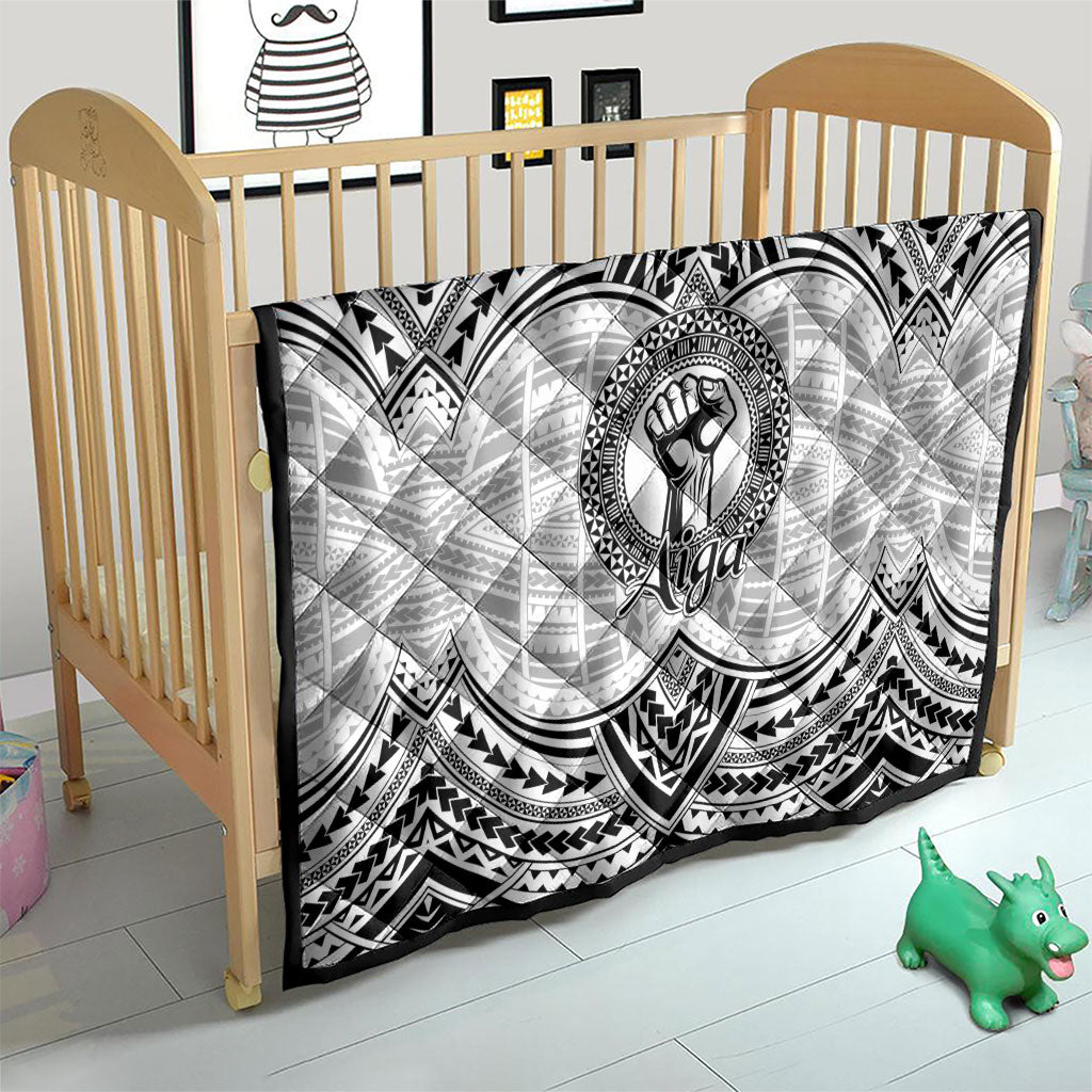 Aiga Samoa Raised Fist Quilt Polynesian Tribal Tattoo Art Family Pride