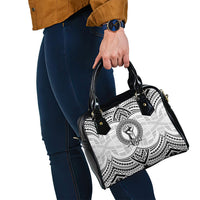 Aiga Samoa Raised Fist Shoulder Handbag Polynesian Tribal Tattoo Art Family Pride