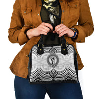Aiga Samoa Raised Fist Shoulder Handbag Polynesian Tribal Tattoo Art Family Pride
