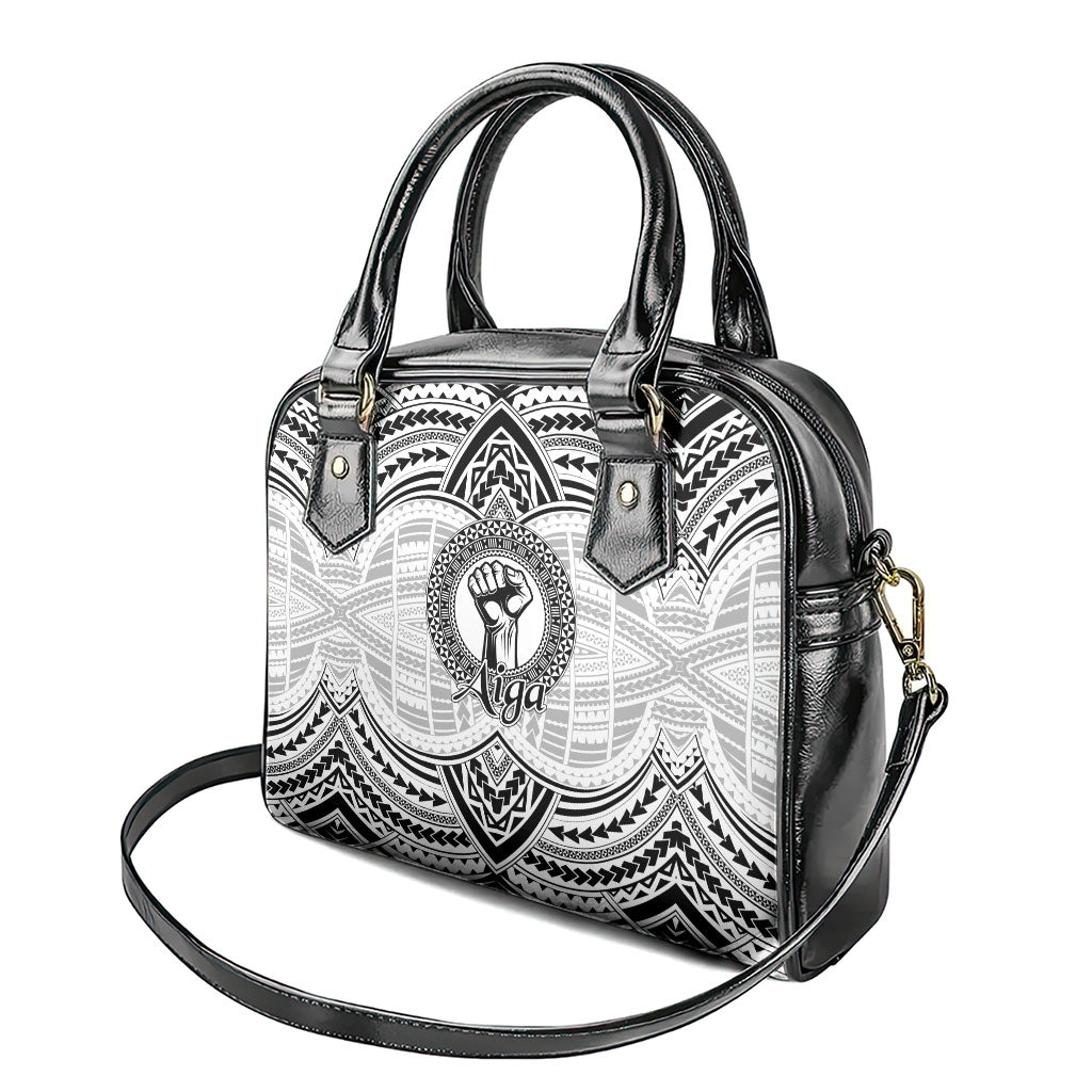 Aiga Samoa Raised Fist Shoulder Handbag Polynesian Tribal Tattoo Art Family Pride