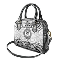 Aiga Samoa Raised Fist Shoulder Handbag Polynesian Tribal Tattoo Art Family Pride