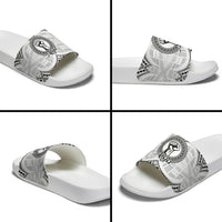 Aiga Samoa Raised Fist Slide Sandals Polynesian Tribal Tattoo Art Family Pride