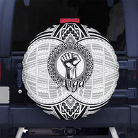 Aiga Samoa Raised Fist Spare Tire Cover Polynesian Tribal Tattoo Art Family Pride
