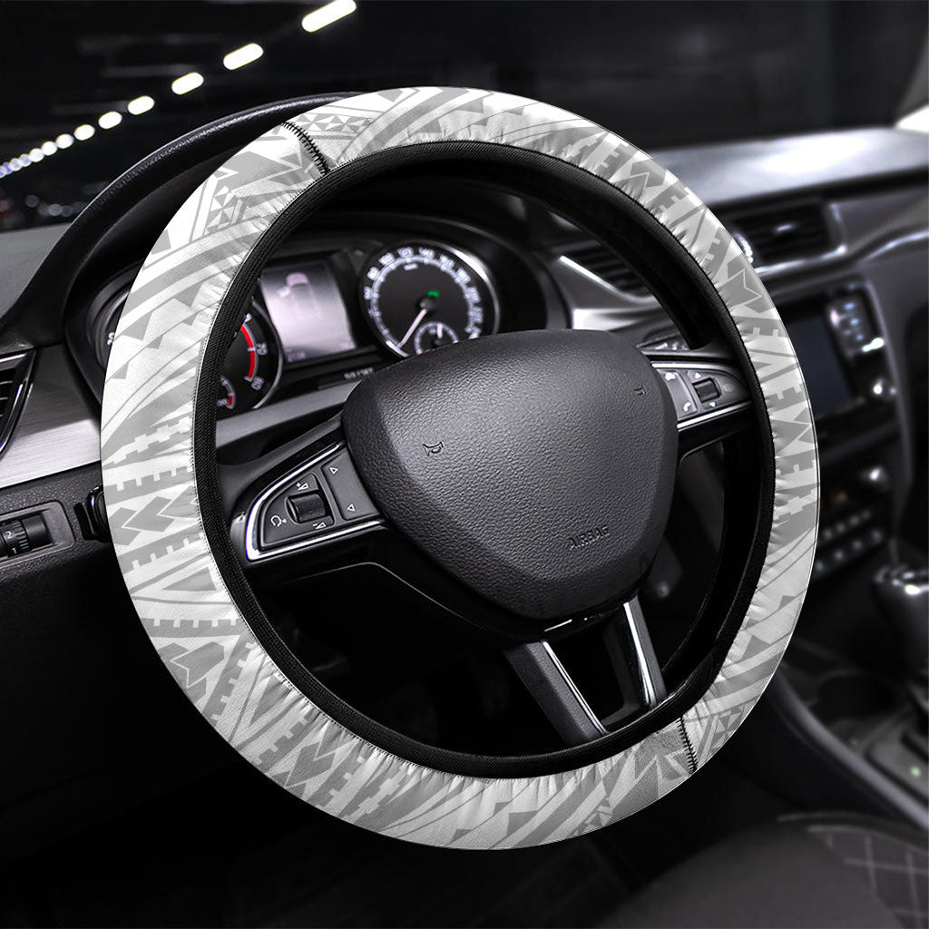 Aiga Samoa Raised Fist Steering Wheel Cover Polynesian Tribal Tattoo Art Family Pride