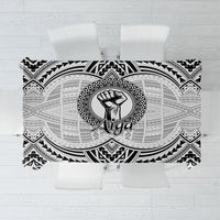 Aiga Samoa Raised Fist Tablecloth Polynesian Tribal Tattoo Art Family Pride