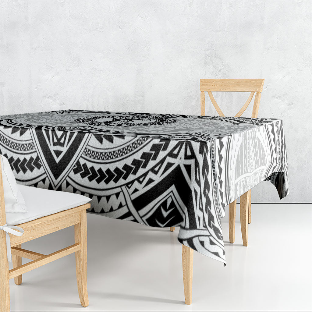 Aiga Samoa Raised Fist Tablecloth Polynesian Tribal Tattoo Art Family Pride