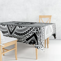 Aiga Samoa Raised Fist Tablecloth Polynesian Tribal Tattoo Art Family Pride