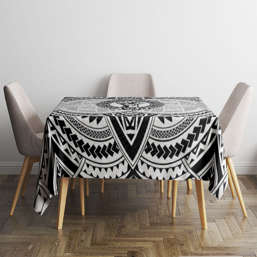 Aiga Samoa Raised Fist Tablecloth Polynesian Tribal Tattoo Art Family Pride