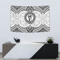 Aiga Samoa Raised Fist Tapestry Polynesian Tribal Tattoo Art Family Pride