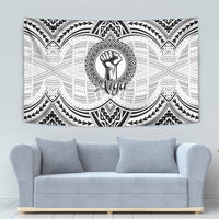 Aiga Samoa Raised Fist Tapestry Polynesian Tribal Tattoo Art Family Pride