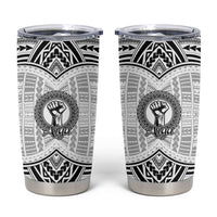 Aiga Samoa Raised Fist Tumbler Cup Polynesian Tribal Tattoo Art Family Pride