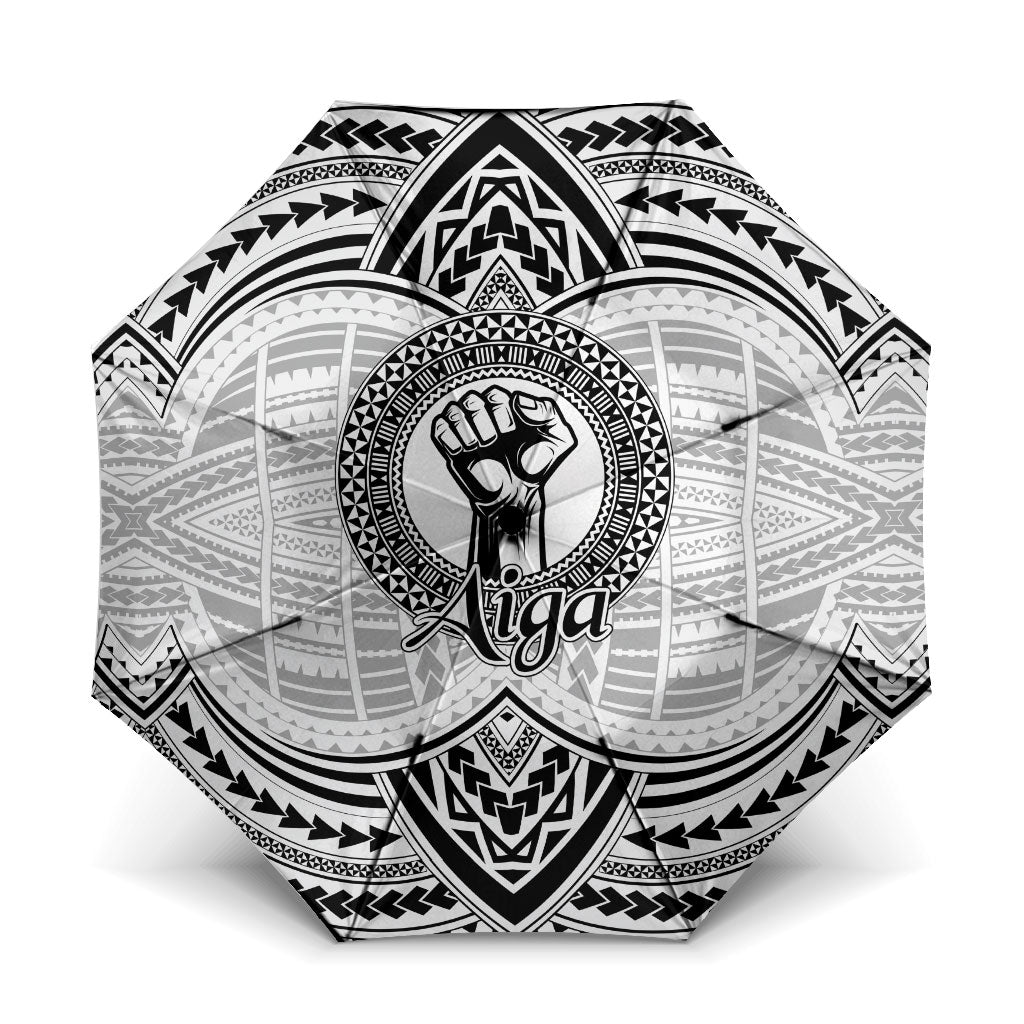 Aiga Samoa Raised Fist Umbrella Polynesian Tribal Tattoo Art Family Pride