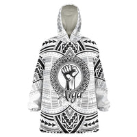 Aiga Samoa Raised Fist Wearable Blanket Hoodie Polynesian Tribal Tattoo Art Family Pride