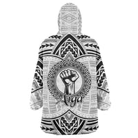Aiga Samoa Raised Fist Wearable Blanket Hoodie Polynesian Tribal Tattoo Art Family Pride
