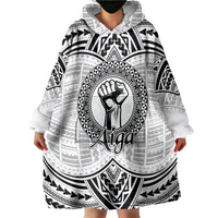 Aiga Samoa Raised Fist Wearable Blanket Hoodie Polynesian Tribal Tattoo Art Family Pride