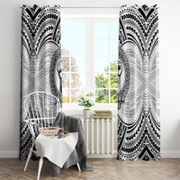 Aiga Samoa Raised Fist Window Curtain Polynesian Tribal Tattoo Art Family Pride