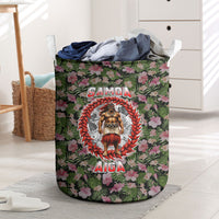 Samoa Aiga Polynesian Laundry Basket Tropical Floral Hibiscus Pattern Island Heritage