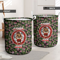 Samoa Aiga Polynesian Laundry Basket Tropical Floral Hibiscus Pattern Island Heritage
