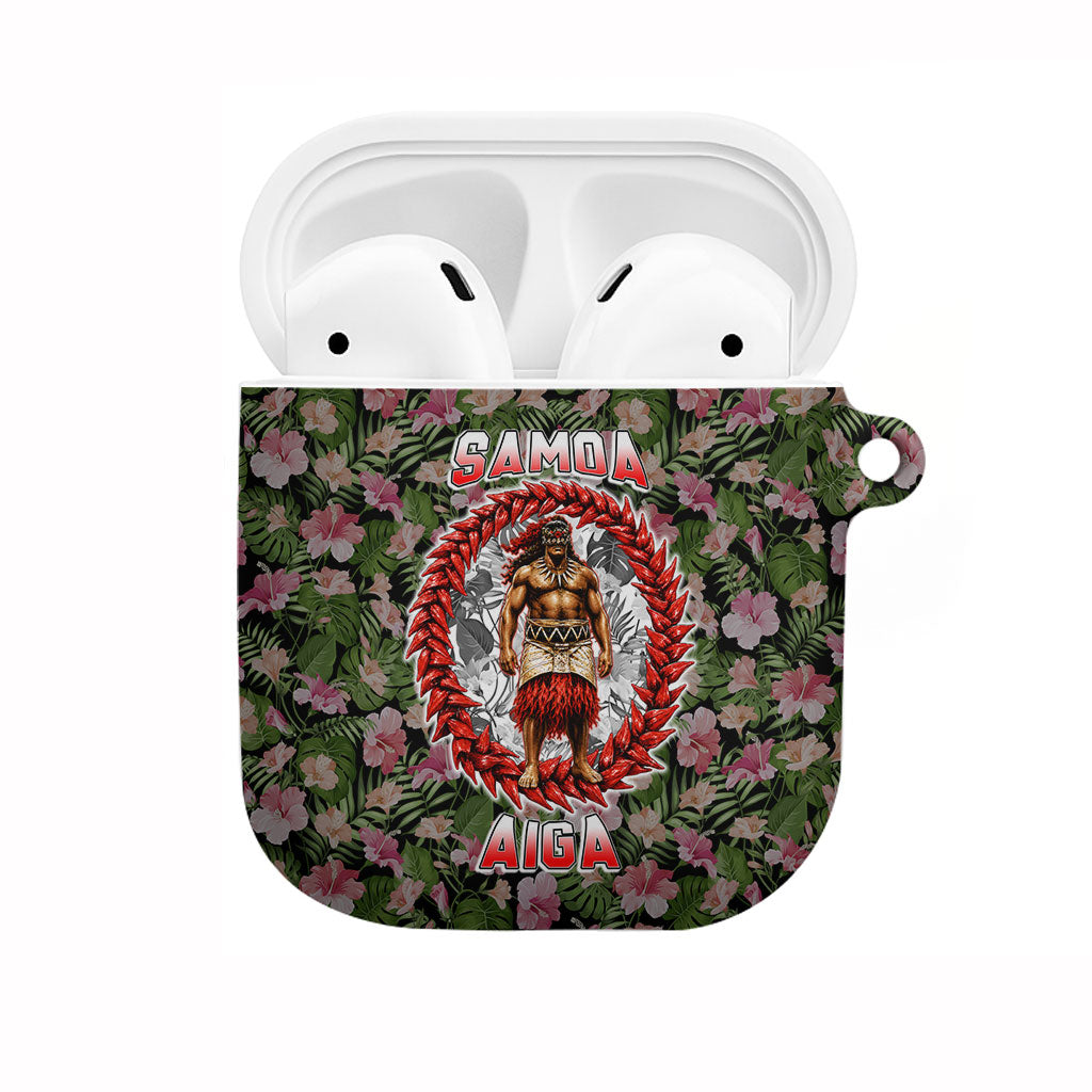 Samoa Aiga Polynesian AirPods Case Tropical Floral Hibiscus Pattern Island Heritage
