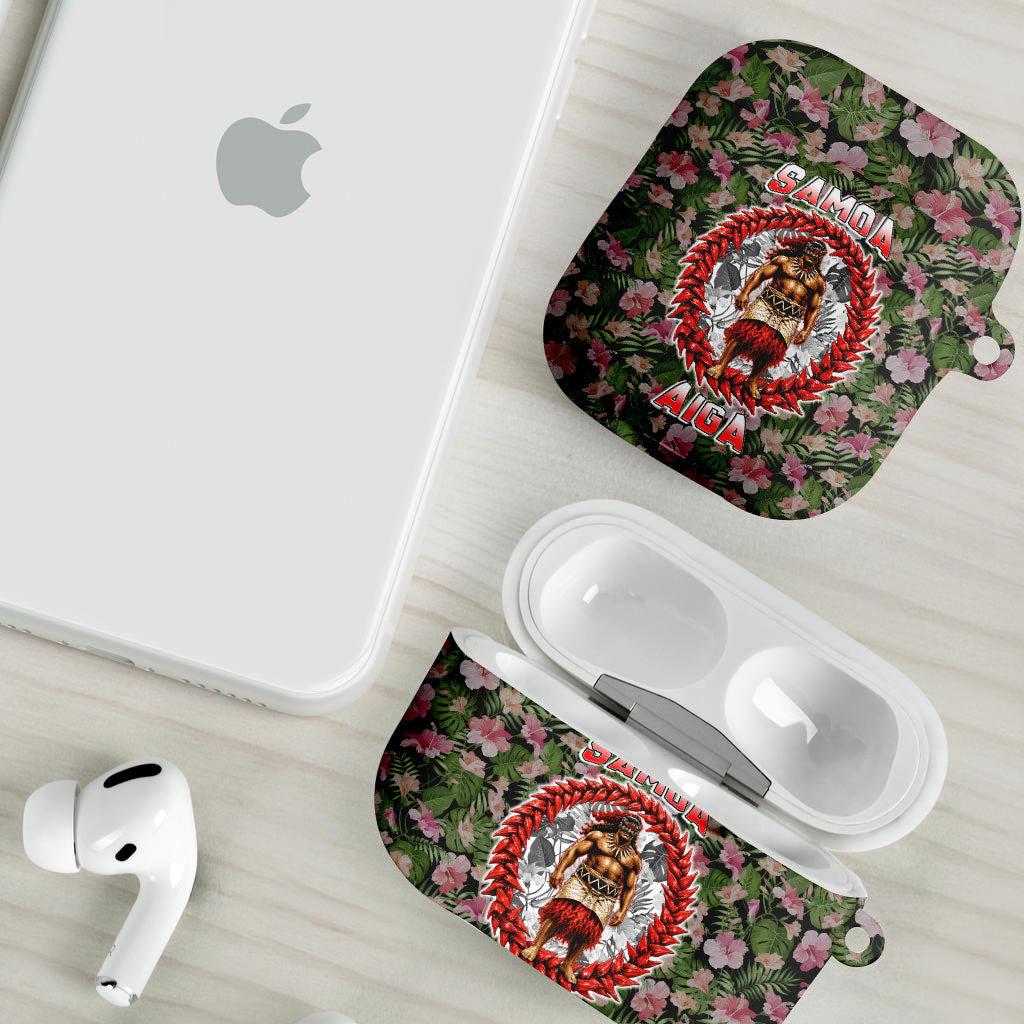 Samoa Aiga Polynesian AirPods Case Tropical Floral Hibiscus Pattern Island Heritage