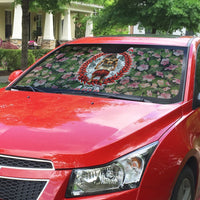 Samoa Aiga Polynesian Auto Sun Shade Tropical Floral Hibiscus Pattern Island Heritage