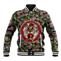 Samoa Aiga Polynesian Baseball Jacket Tropical Floral Hibiscus Pattern Island Heritage
