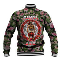Samoa Aiga Polynesian Baseball Jacket Tropical Floral Hibiscus Pattern Island Heritage
