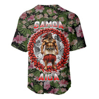 Samoa Aiga Polynesian Baseball Jersey Tropical Floral Hibiscus Pattern Island Heritage