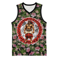 Samoa Aiga Polynesian Basketball Jersey Tropical Floral Hibiscus Pattern Island Heritage