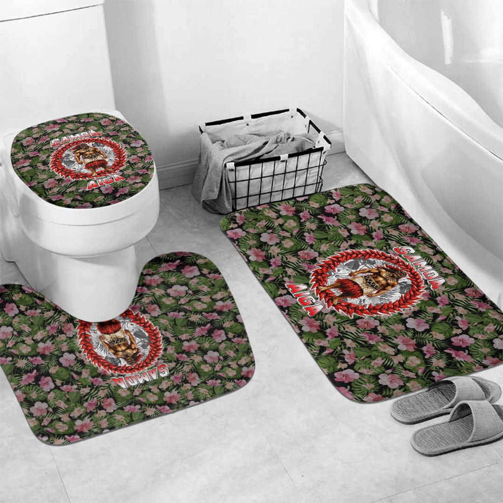 Samoa Aiga Polynesian Bathroom Set Tropical Floral Hibiscus Pattern Island Heritage