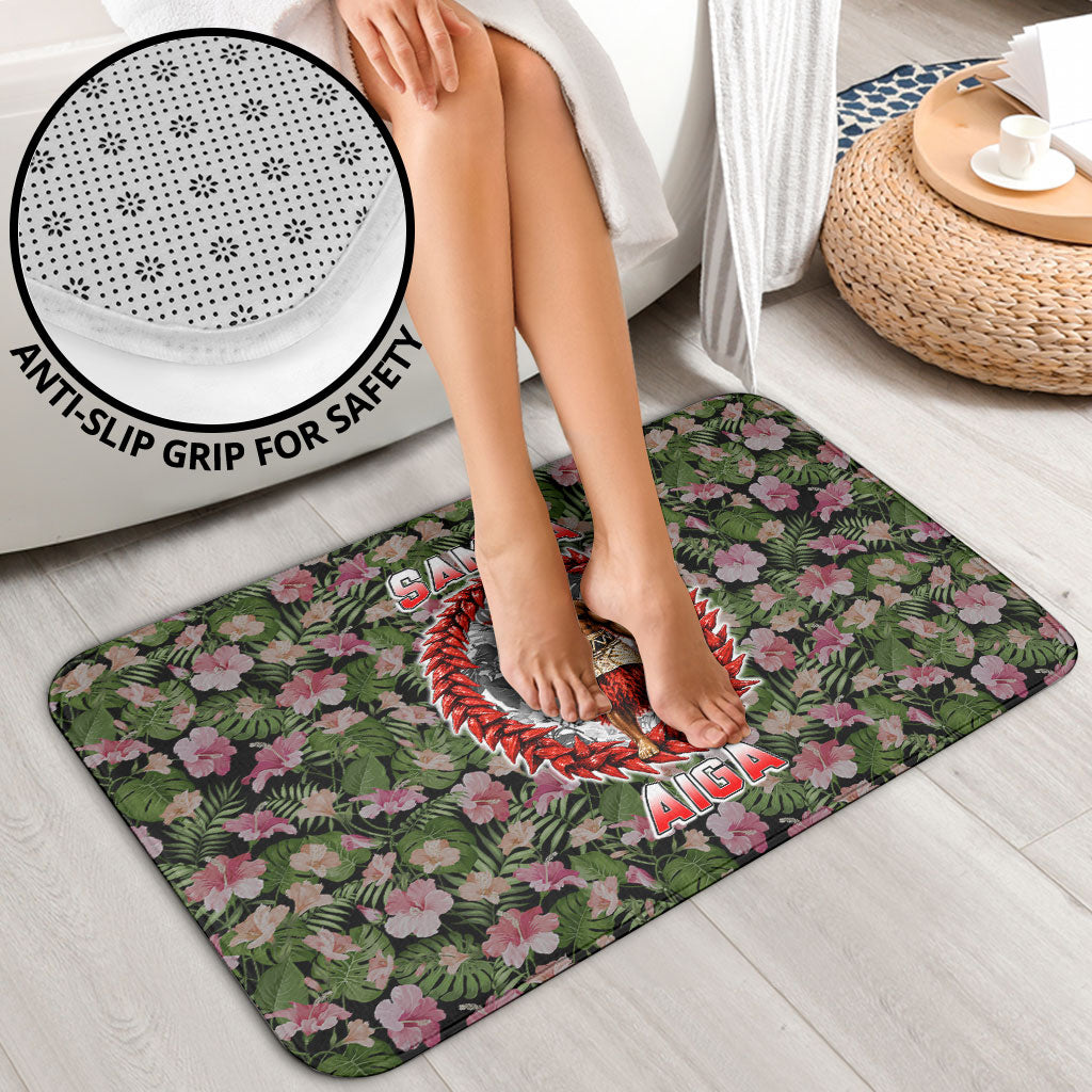 Samoa Aiga Polynesian Bathroom Set Tropical Floral Hibiscus Pattern Island Heritage