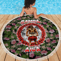 Samoa Aiga Polynesian Beach Blanket Tropical Floral Hibiscus Pattern Island Heritage
