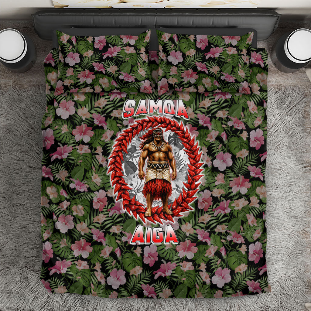 Samoa Aiga Polynesian Bedding Set Tropical Floral Hibiscus Pattern Island Heritage