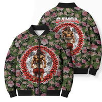 Samoa Aiga Polynesian Bomber Puffer Jacket Tropical Floral Hibiscus Pattern Island Heritage